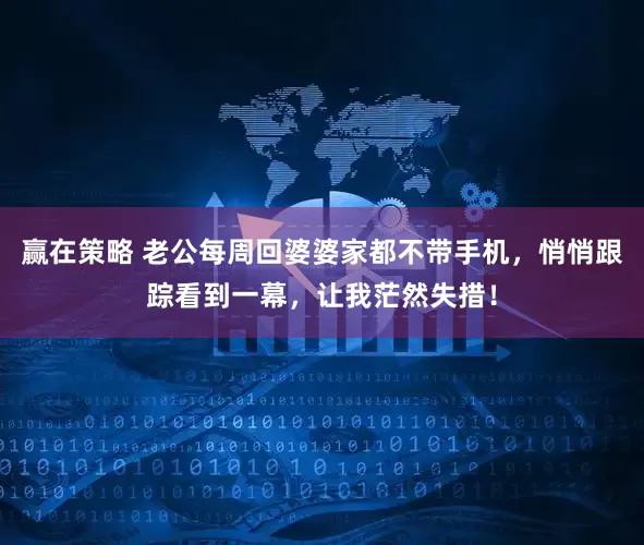 赢在策略 老公每周回婆婆家都不带手机，悄悄跟踪看到一幕，让我茫然失措！